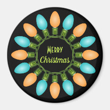 Luzes de Natal Circulam em Laranja e Azul