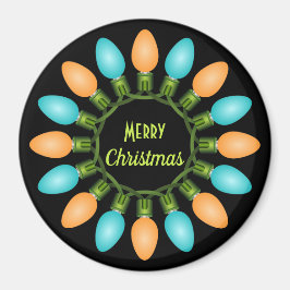 Íman Luzes de Natal Circulam em Laranja e Azul