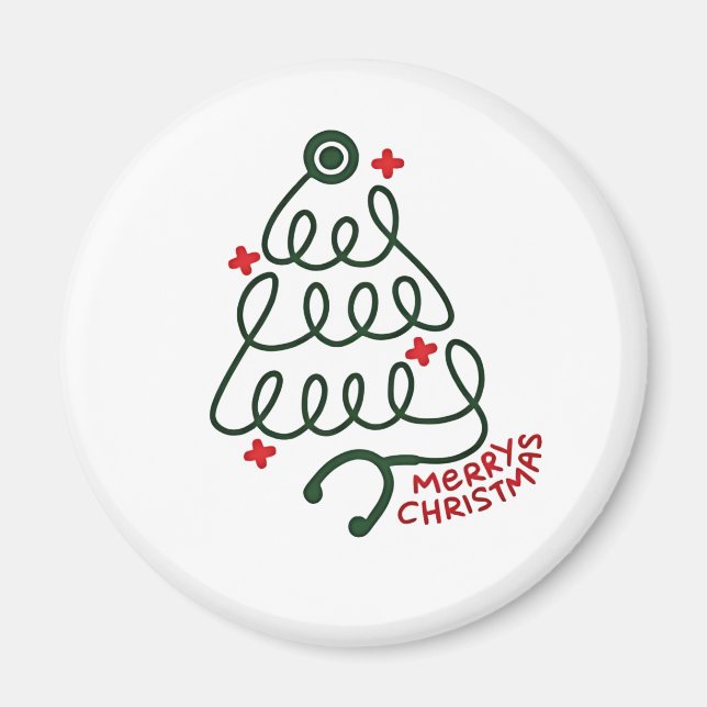 Íman Luzes de Natal de Árvore de Estetoscópio Roupas de (Frente)