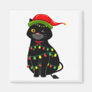 Íman Luzes de natal de Gato Negro