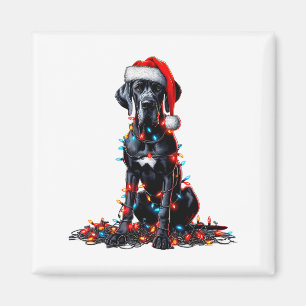 Íman Luzes de Natal do Great Dane Amante de Cachorro Pi