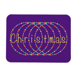 Íman Luzes de Natal Douradas Design em roxo