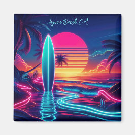 Íman Luzes de Neon do Surfboard Sunset