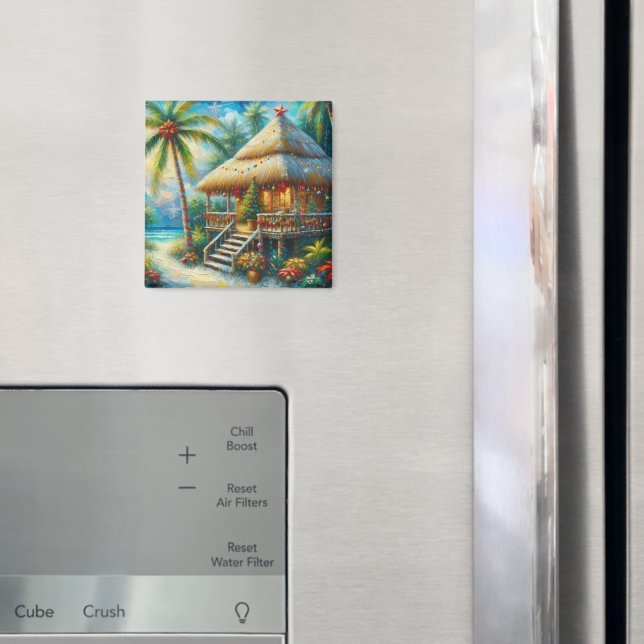 Íman Luzes de praia de palmeira de Natal Tropical (In Situ (Fridge))