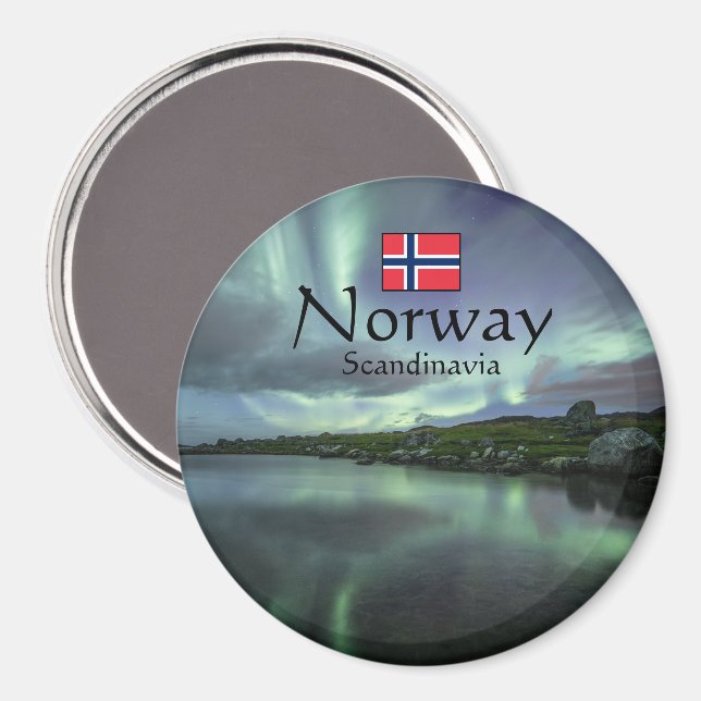 Íman Luzes do Norte Noruega (Front/Back)