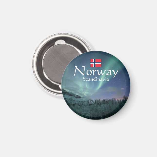 Íman Luzes do Norte Noruega (Front/Back)