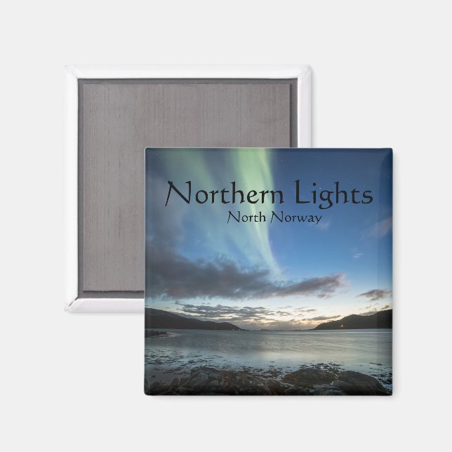 Íman Luzes do Norte Noruega Lembrança  (Front/Back)