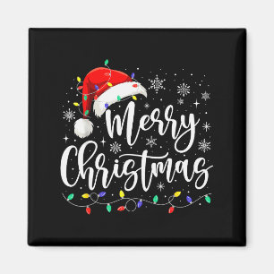 Íman Luzes Feliz Natal Chapéu Vermelho do Papai Noel Fa