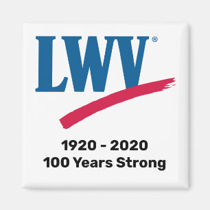 Íman LWV Magnet Quadrado com 100 Anos