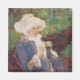 Íman Lydia Crocheting no Jardim de Marly, Mary Cassatt