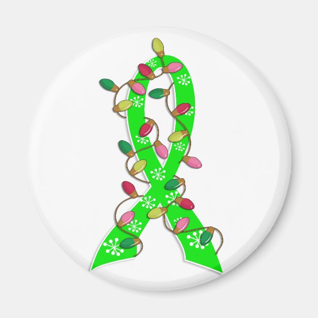 Íman Lyme Disease Christmas Lights Ribbon (Frente)