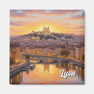 Íman Lyon França Basilica Sunset Viagem