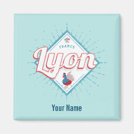 Íman Lyon França retro rooster vintage souvenir