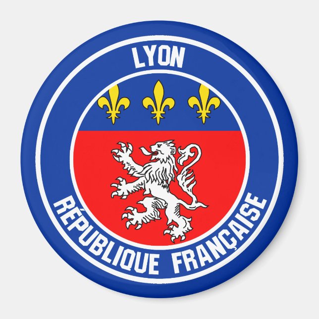 Íman Lyon Round Emblem (Frente)