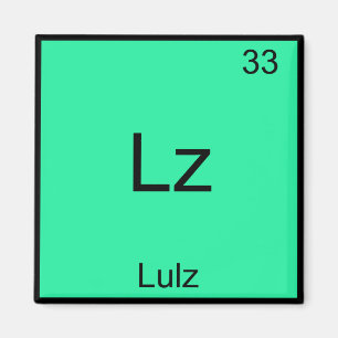 Íman Lz - Lulz Camiseta de Elemento de Química de Meme 