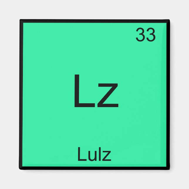 Íman Lz - Lulz Camiseta de Elemento de Química de Meme  (Frente)
