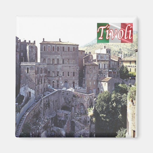 Íman LZO009 TIVOLI, Cidade Antiga, Lácio, Itália, frigi (Frente)