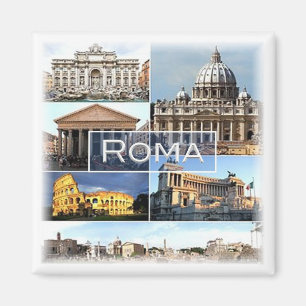 Íman LZO010 mosaico de ROMA, Lazio, Itália, Geladeira