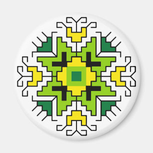 Íman M0014 Magnet Motif búlgaro folk shevitsa verde