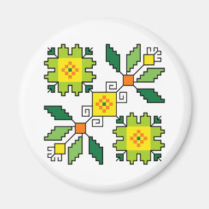 Íman M0024 Magnet Motif búlgaro folk shevitsa verde