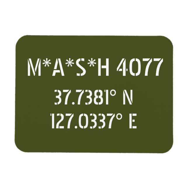 Íman M*A*S*H 4077 Latitude Longitude (Horizontal)