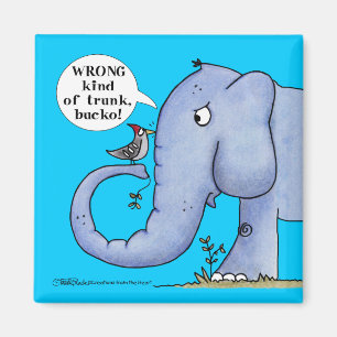 Íman Má compreensão do elefante e do pica-pau