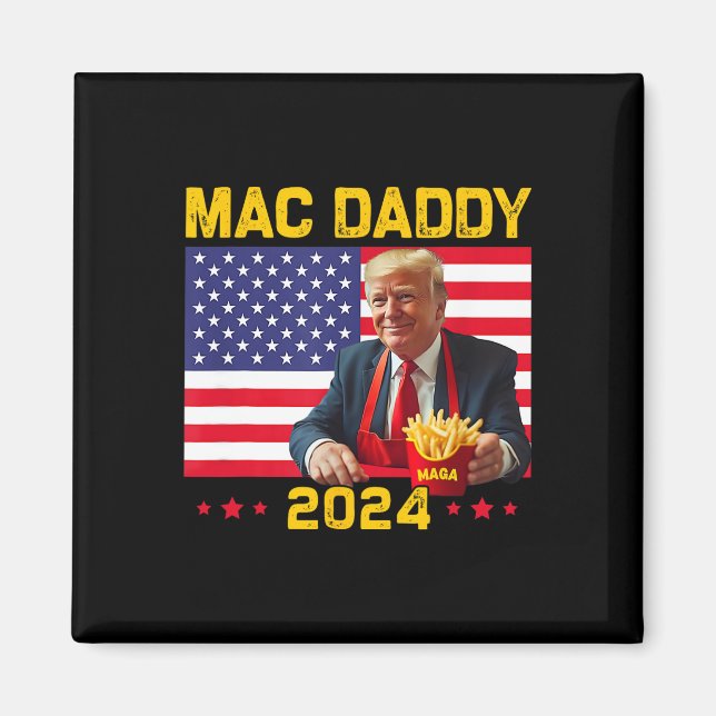 Íman Mac Pai Engraçado Fazer Trump Fries Mega Donald Tr (Frente)