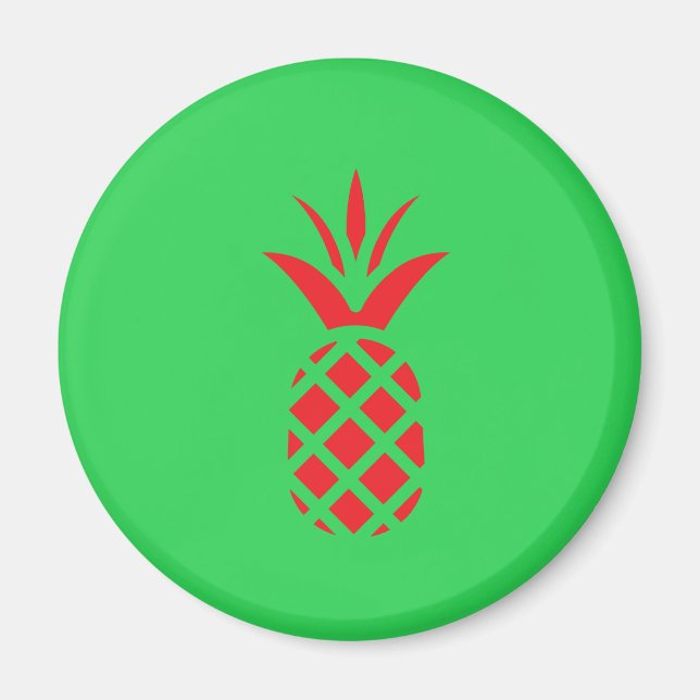 Íman Maçã de pinheiro vermelho em verde (Frente)