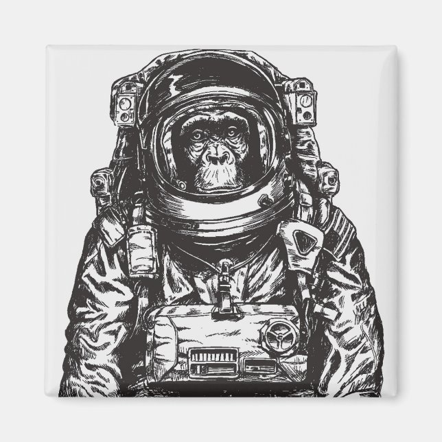 Íman Macaco Astronauta (Frente)
