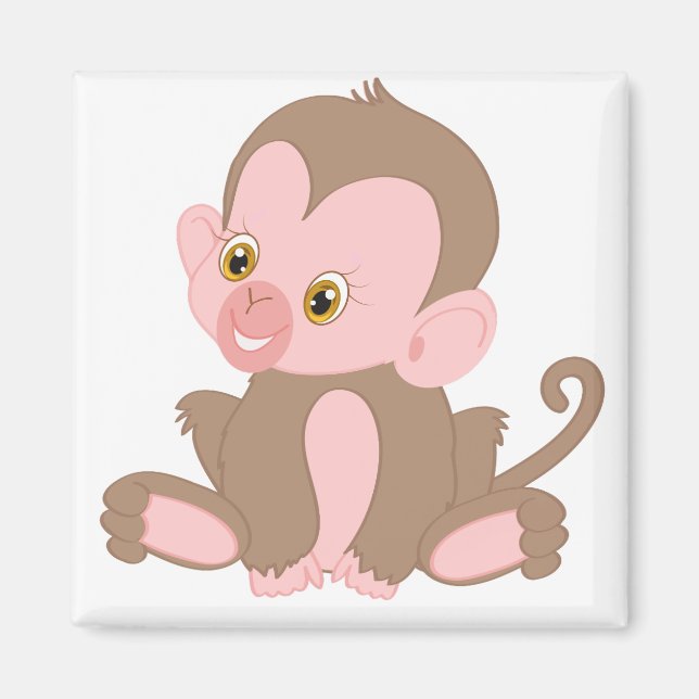 Íman Macaco Bebê Sorridente (Frente)