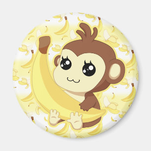 Íman Macaco bonito de Kawaii que guardara a banana