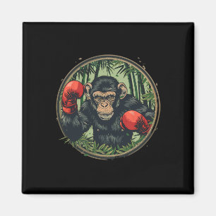 Íman Macaco Boxeador Com Luvas de Boxe Kickboxing Engra