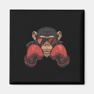 Íman Macaco Boxeador Com Luvas de Boxe Kickboxing Engra