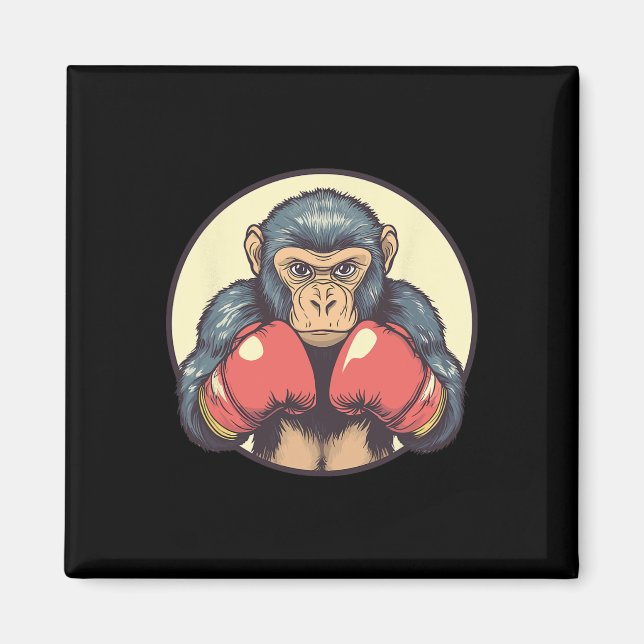 Íman Macaco Com Luvas In A Box Determinadas (Frente)