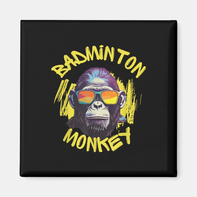 Íman Macaco de Badminton com Raquete Peteca Selva Espor (Frente)