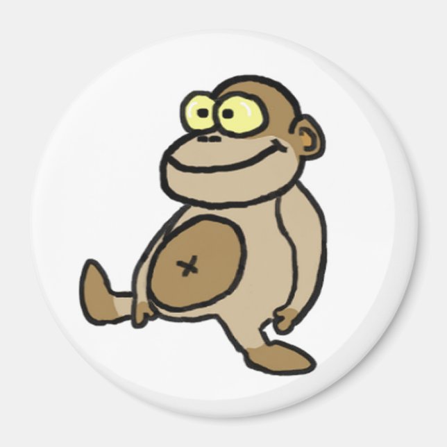 Íman Macaco de Cartoon (Frente)