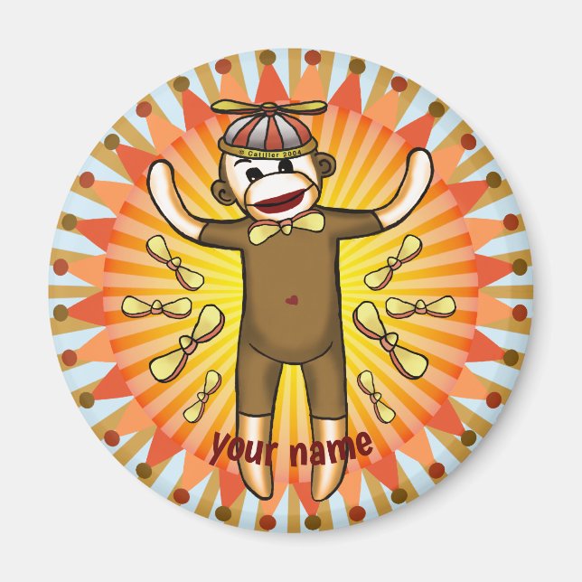 Íman Macaco de Meia Beanie  (Frente)