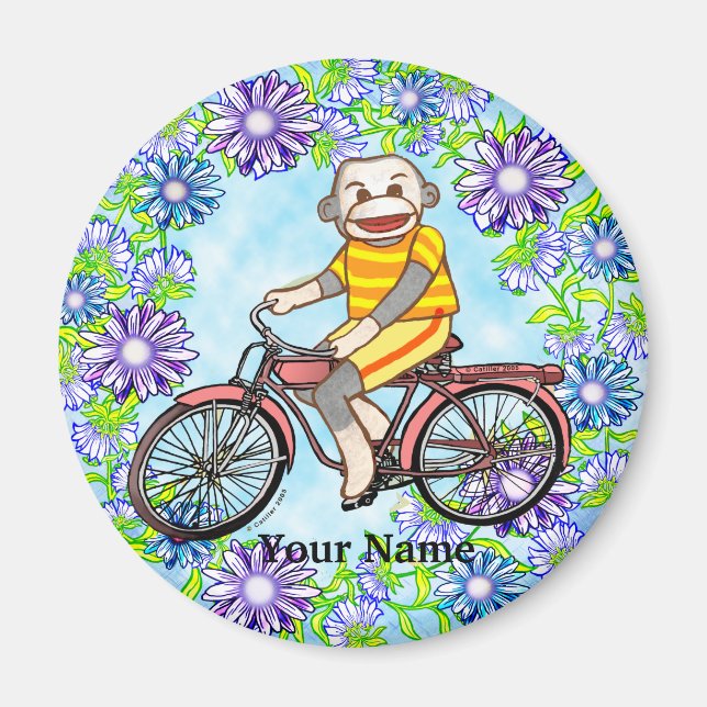 Íman Macaco de Meia de Bicicleta a Pedal (Frente)