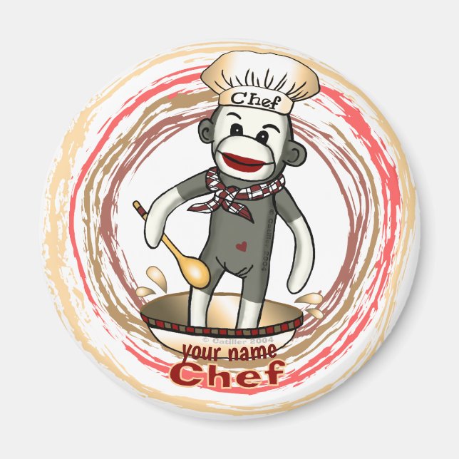 Íman  Macaco de Meia Ímã de Chef  (Frente)