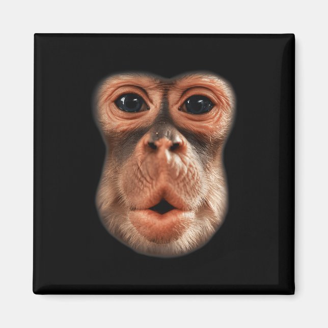 Íman Macaco Engraçado Respira Homens Rapazes Crianças d (Frente)