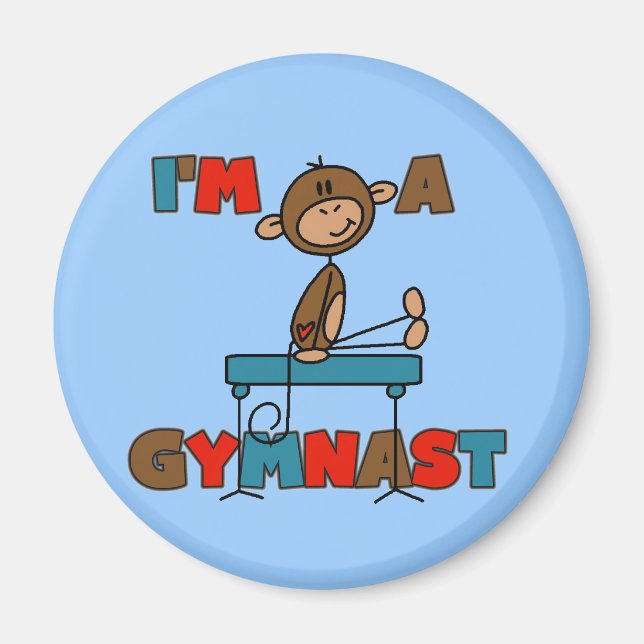 Íman Macaco Eu sou uma Ginasta (Frente)