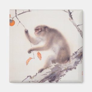 Íman Macaco pintando macaco japonês ano Zodiac BirthD