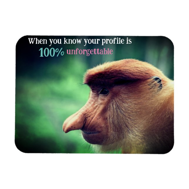Íman Macaco probóscide engraçado (Horizontal)