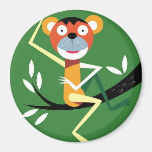 Íman Macaco que senta-se na árvore