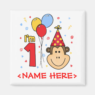 Íman Macaco Rosto Primeiro Aniversário