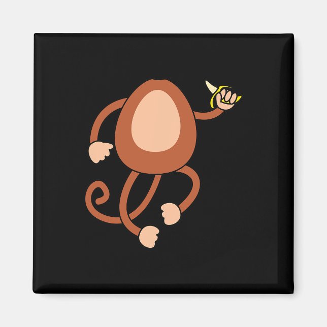 Íman Macaco Segurando Nana Costume Diversão Fácil Hallo (Frente)