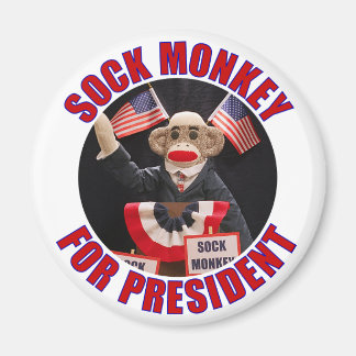 Íman Macaco Sock para Presidente Magnet