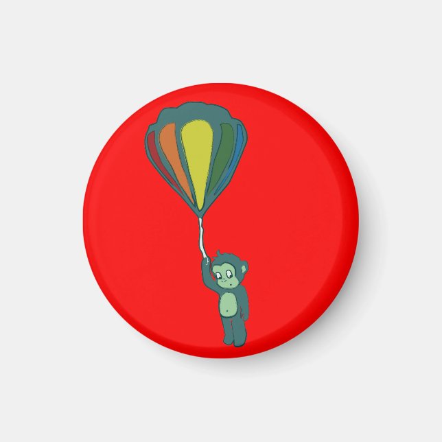 Íman macaco voador: balão de ar quente (Frente)