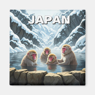 Íman Macacos-da-neve do Parque Jigokudani Japão