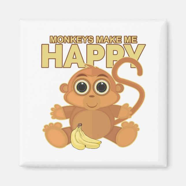Íman Macacos Me Fazem Feliz (Frente)